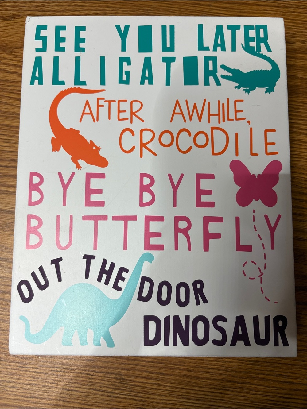 See You Later Alligator Wall Art - Multicolor Nursery Sign
